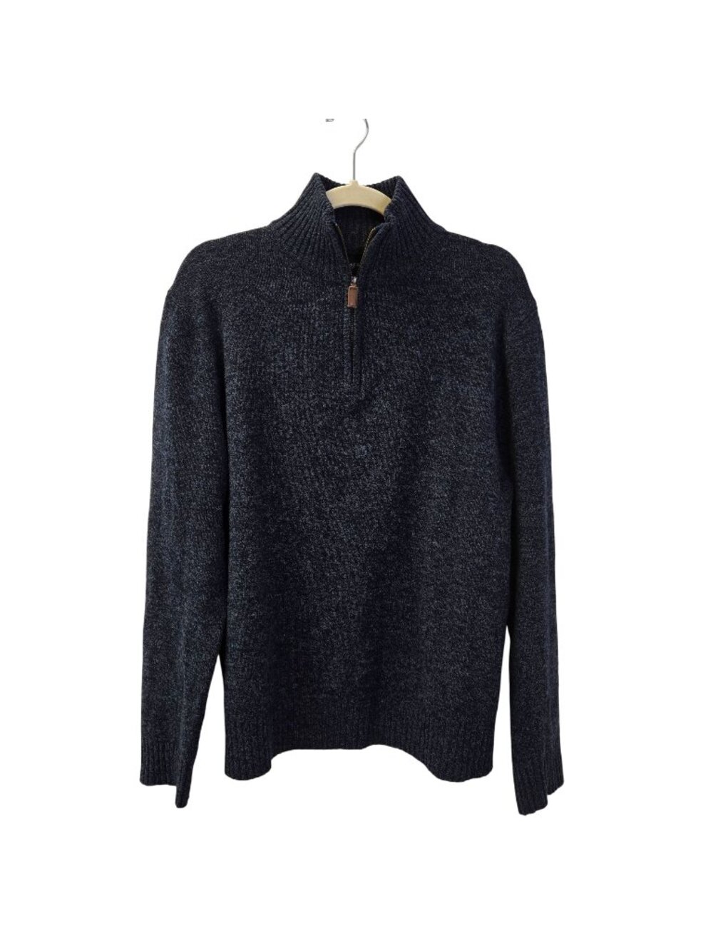 J. Crew Factory 100% Lambswool Quarter Zip Heathered Sweater Size Large - Picture 1 of 6
